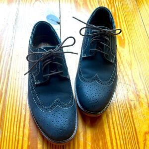 G.H.Bass & Co "Carson" Rust/Dark Gray Leather Saddle Oxford Shoes men’s 7.5M